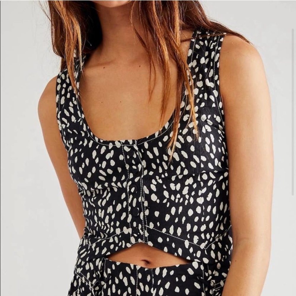 Free People Bennett Shorts and Crop Top Coord Set NWOT - Picture 3 of 6